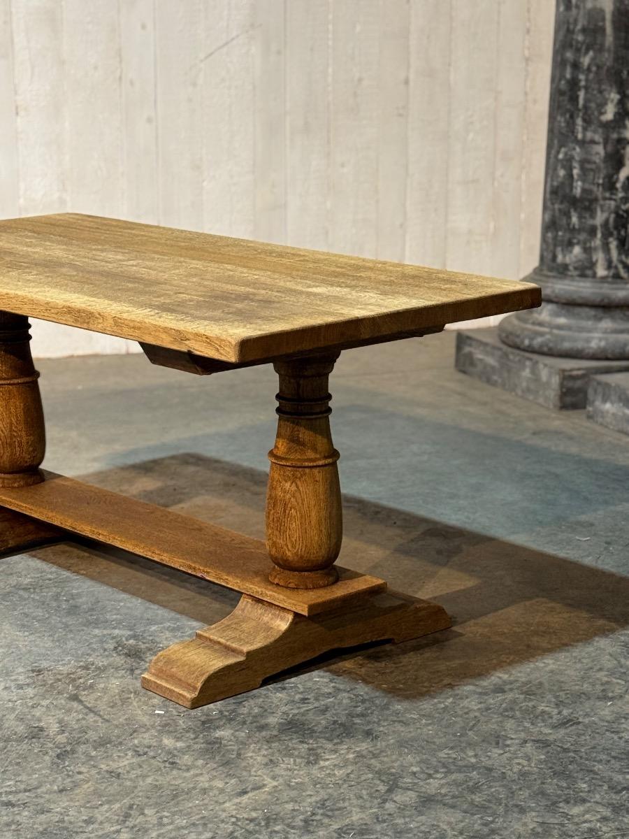 Bleached oak console or desk table 