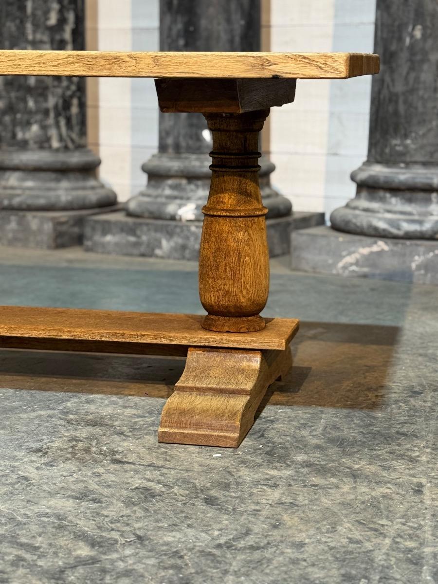 Bleached oak console or desk table 