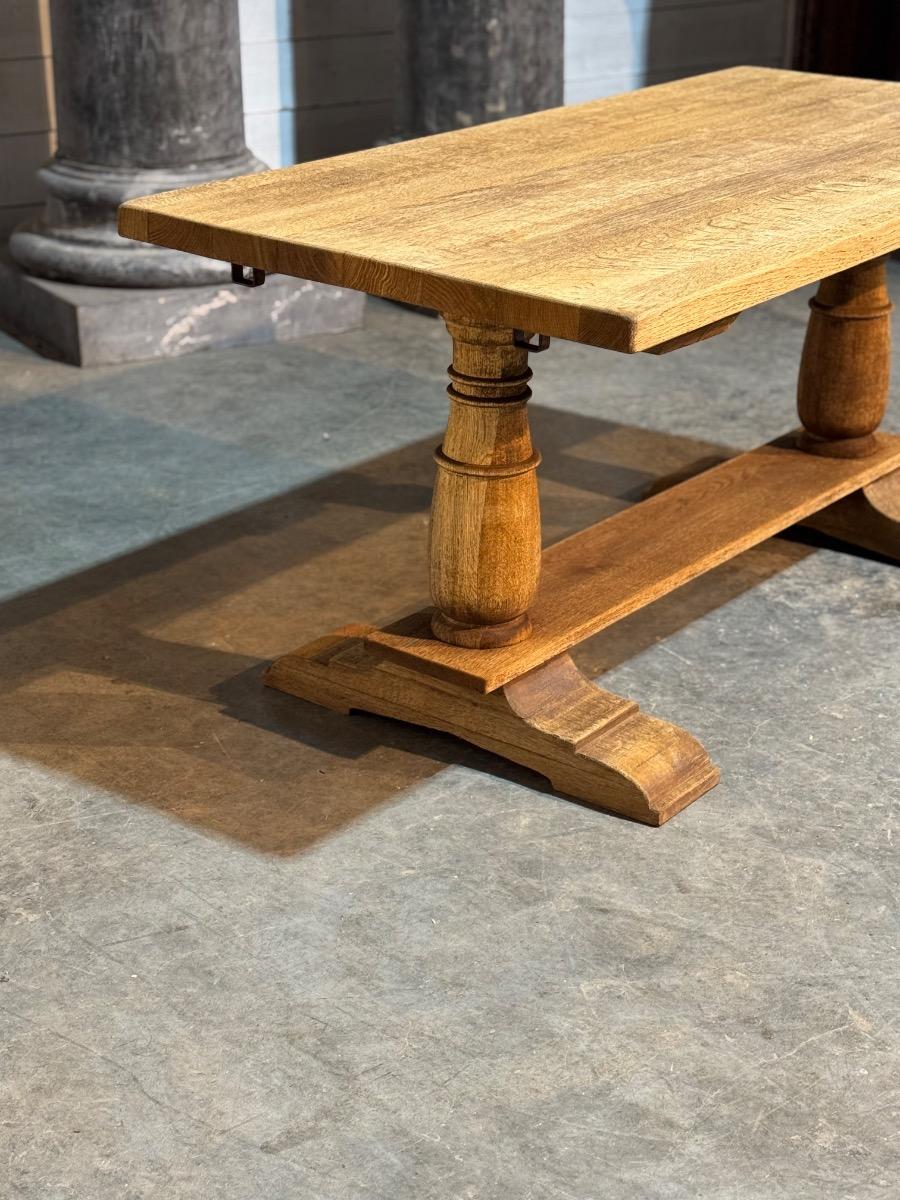 Bleached oak console or desk table 