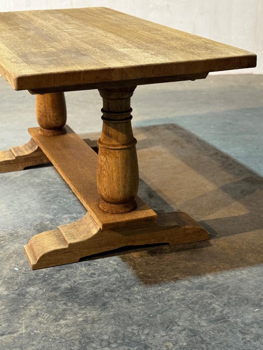 Bleached oak console or desk table 