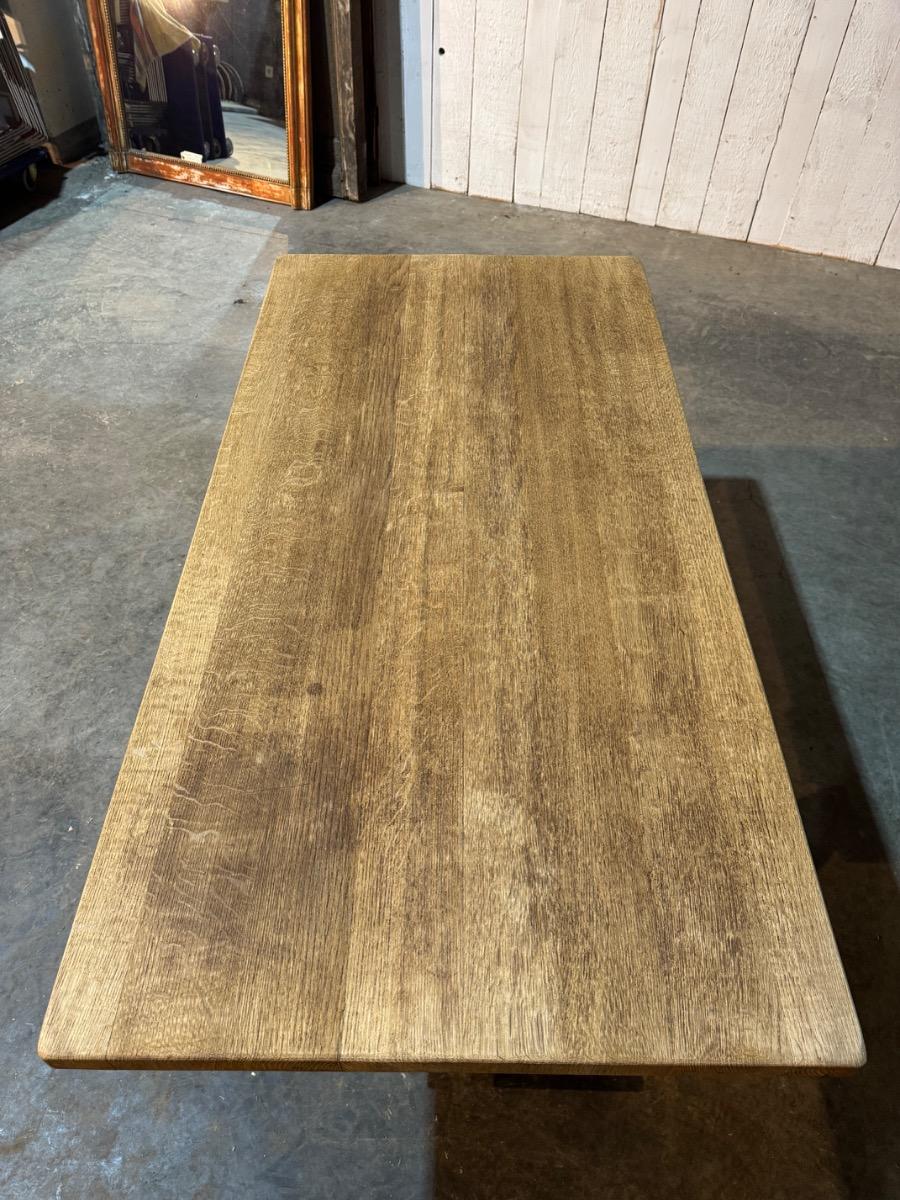 Bleached oak console or desk table 