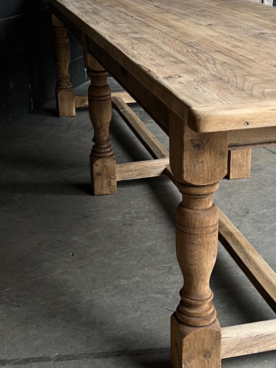 Bleached oak farmhouse table 
