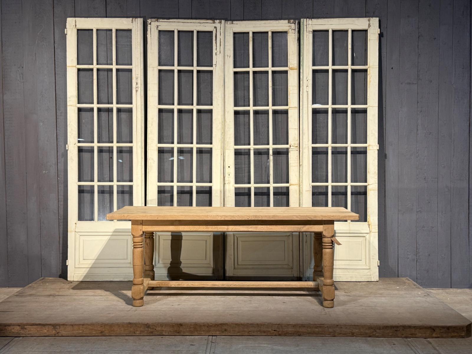Bleached oak farmhouse table 