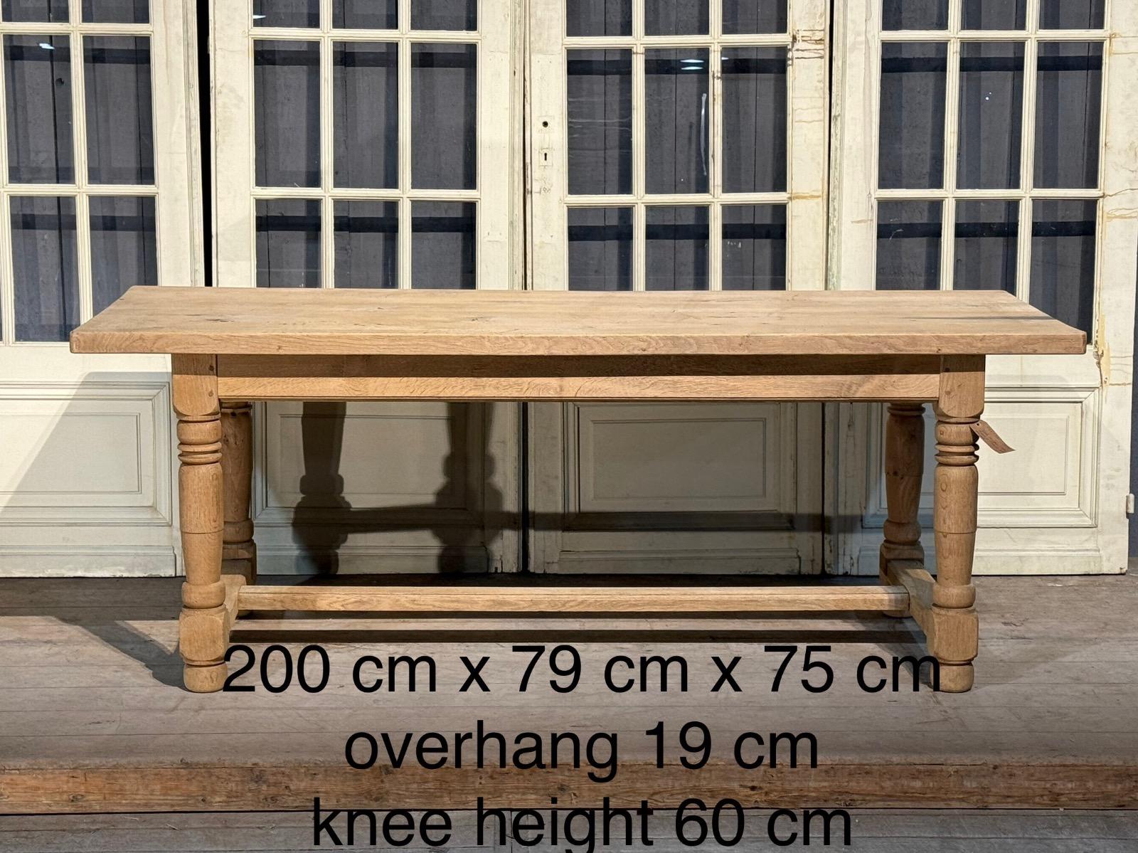 Bleached oak farmhouse table 