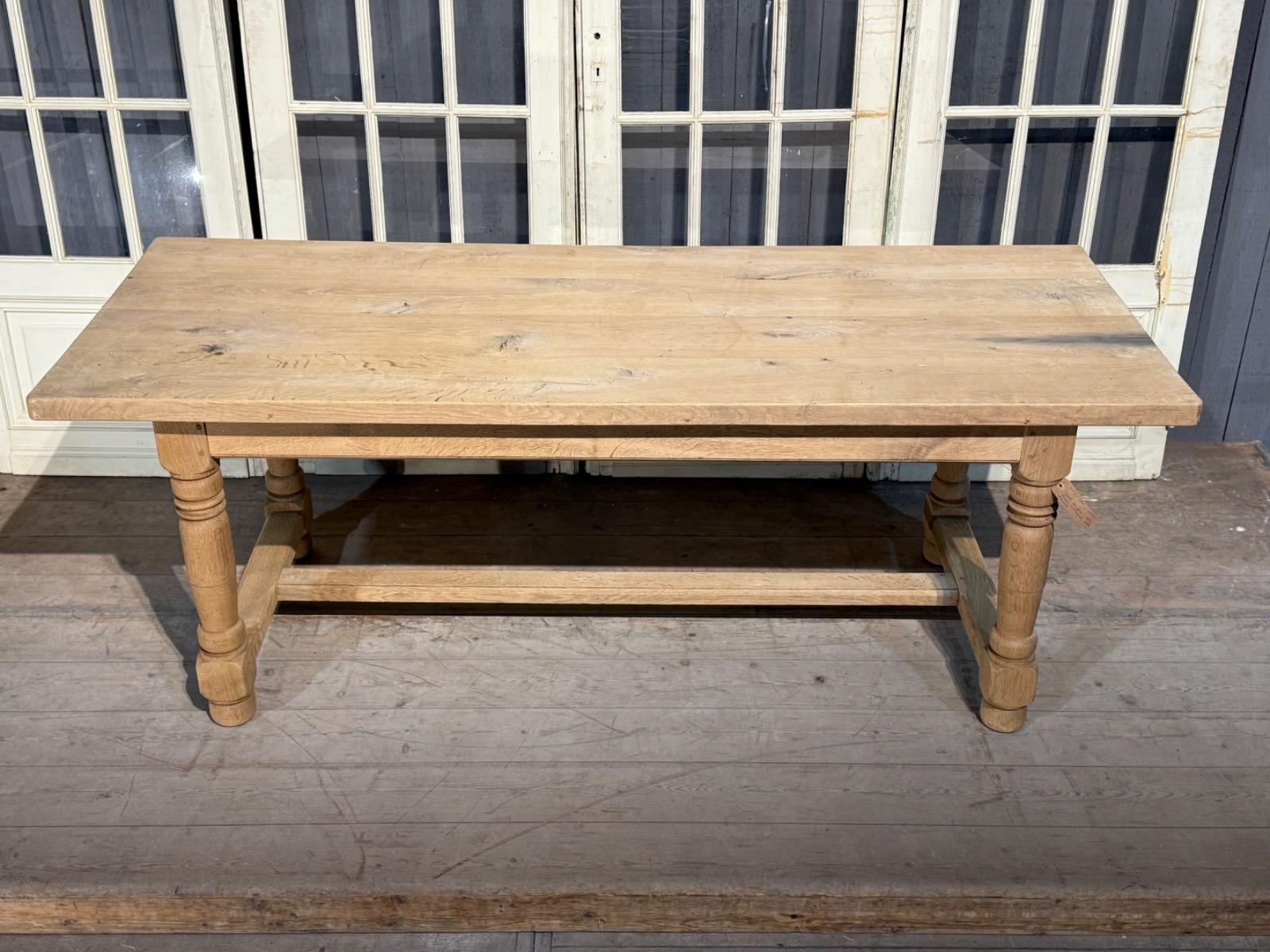 Bleached oak farmhouse table 