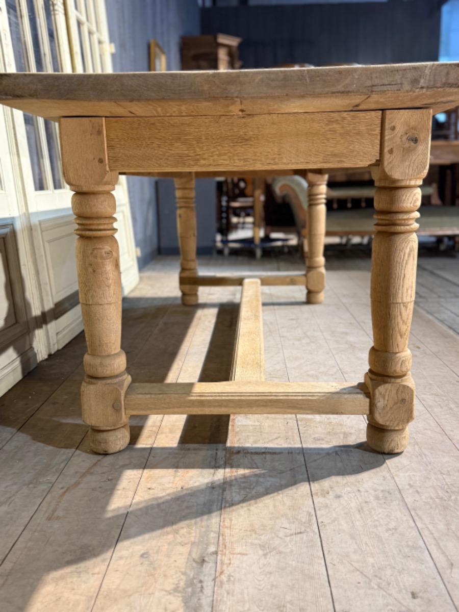 Bleached oak farmhouse table 