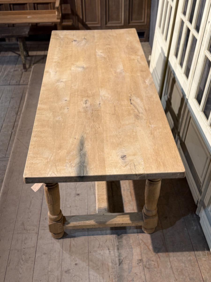 Bleached oak farmhouse table 