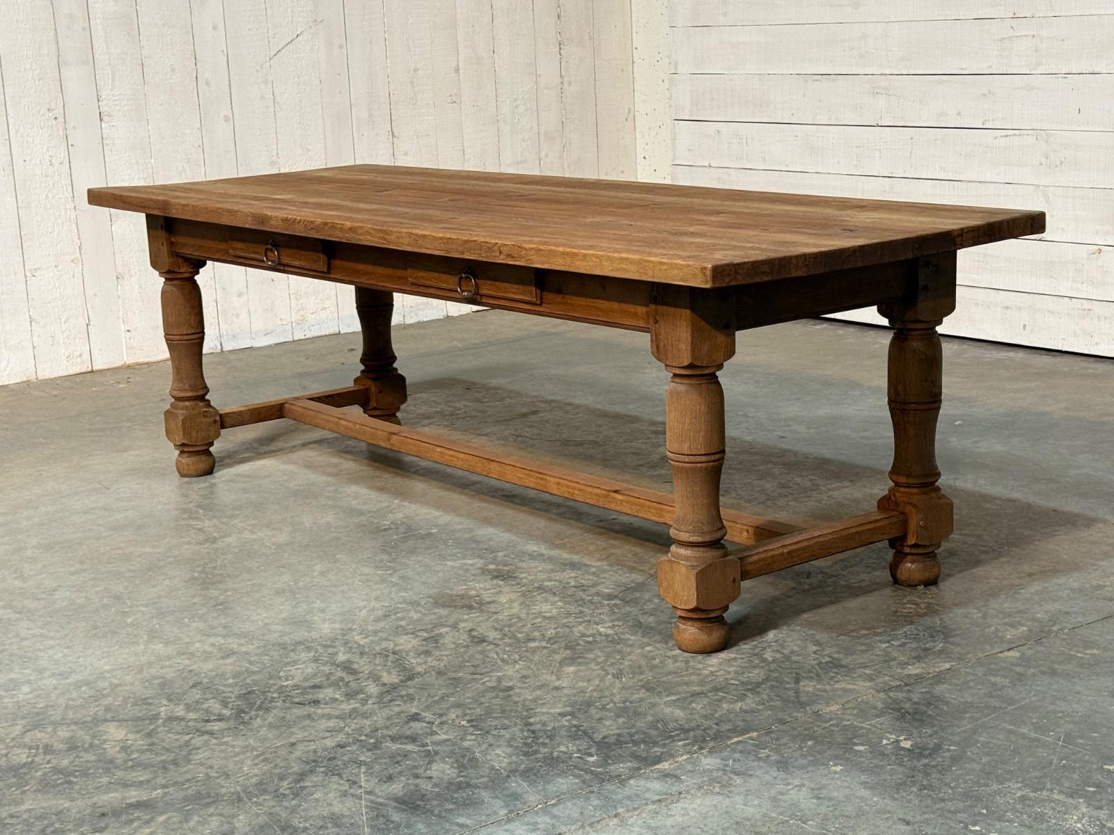Bleached oak farmhouse table 