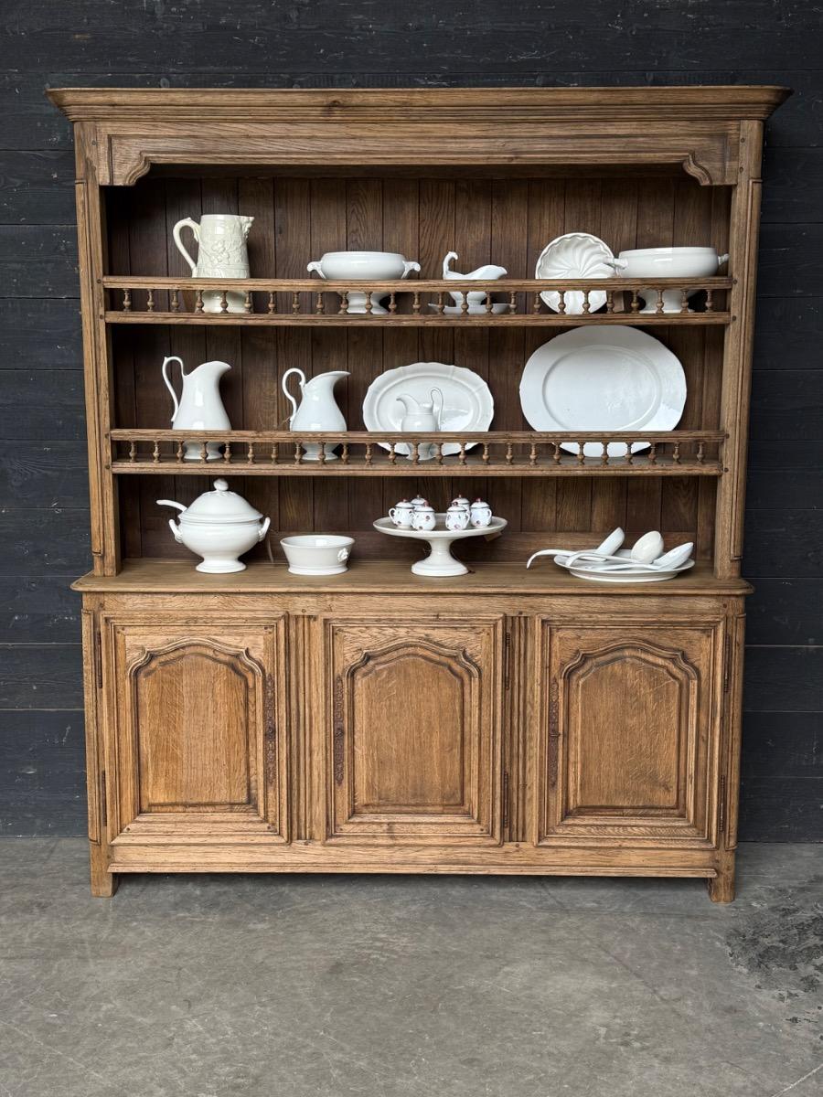 Bleached oak french vaisselier 
