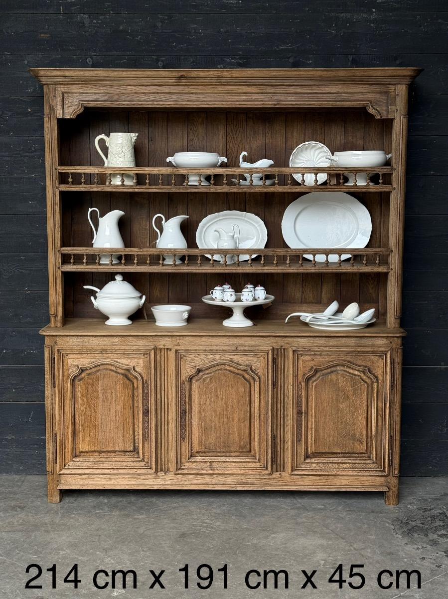 Bleached oak french vaisselier 
