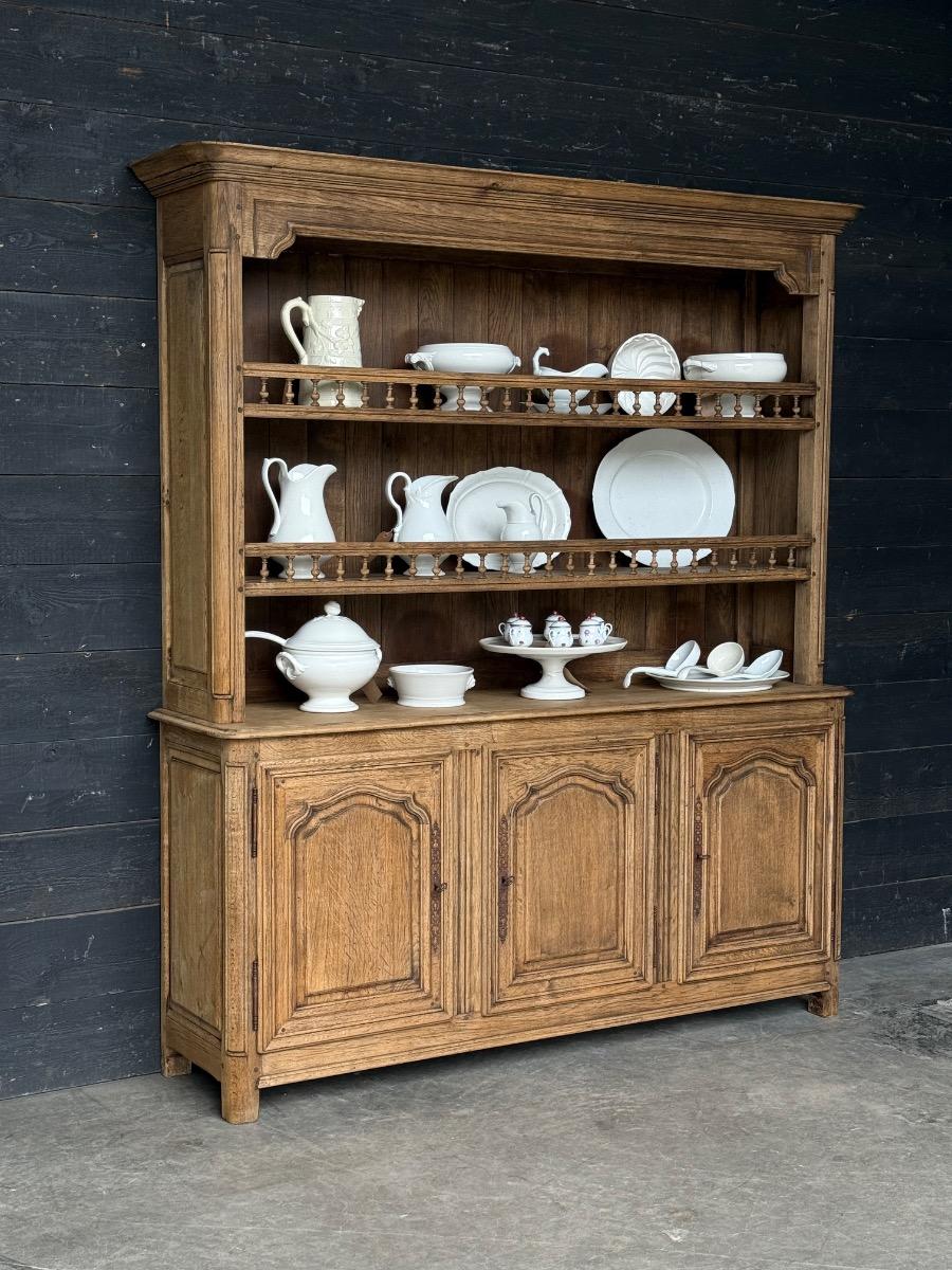 Bleached oak french vaisselier 