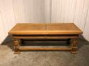 style Bleached oak renaissance consol table with two extensions