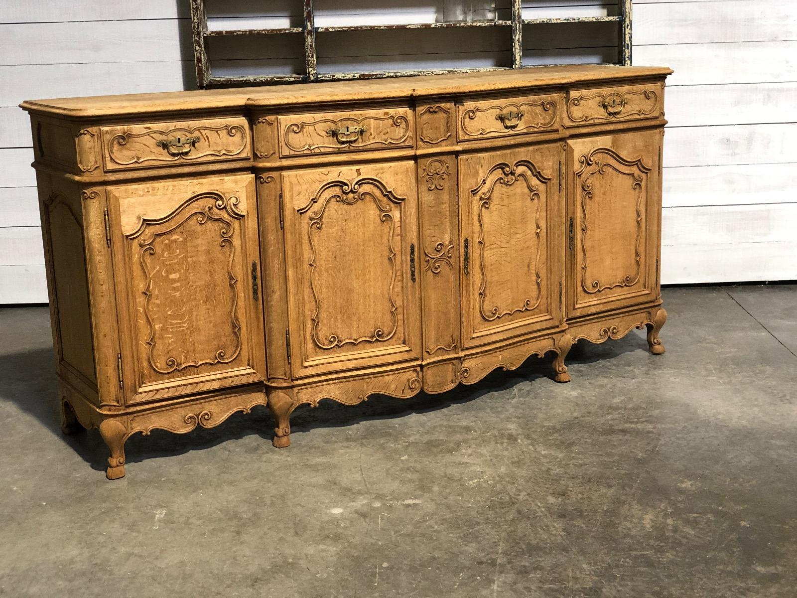 Bleached oak sideboard 