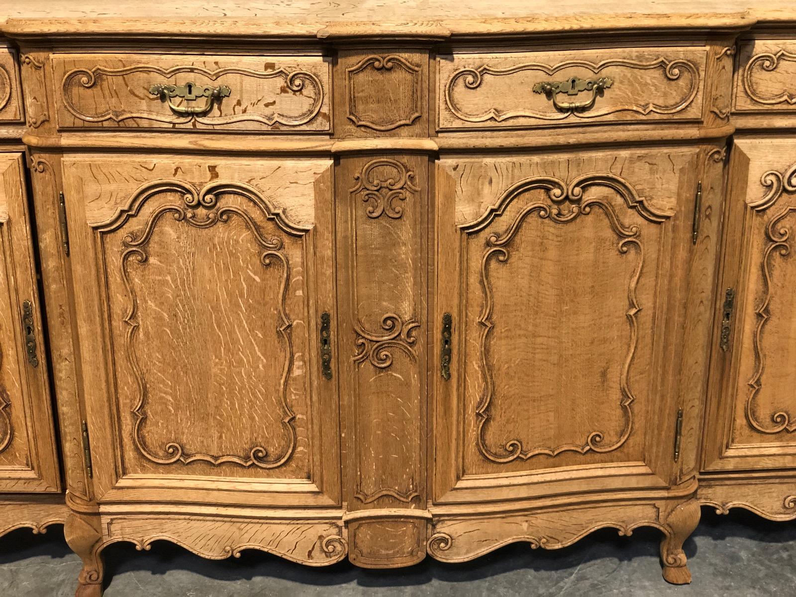 Bleached oak sideboard 