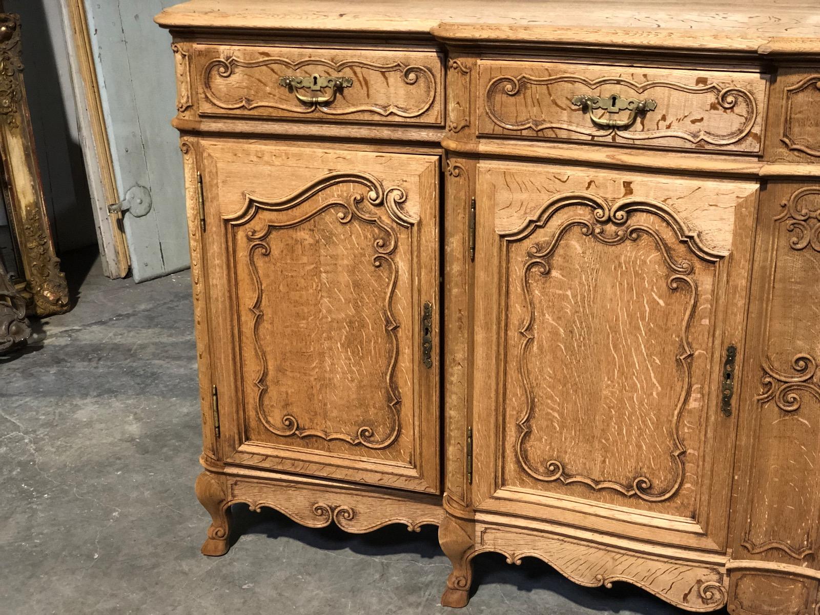 Bleached oak sideboard 