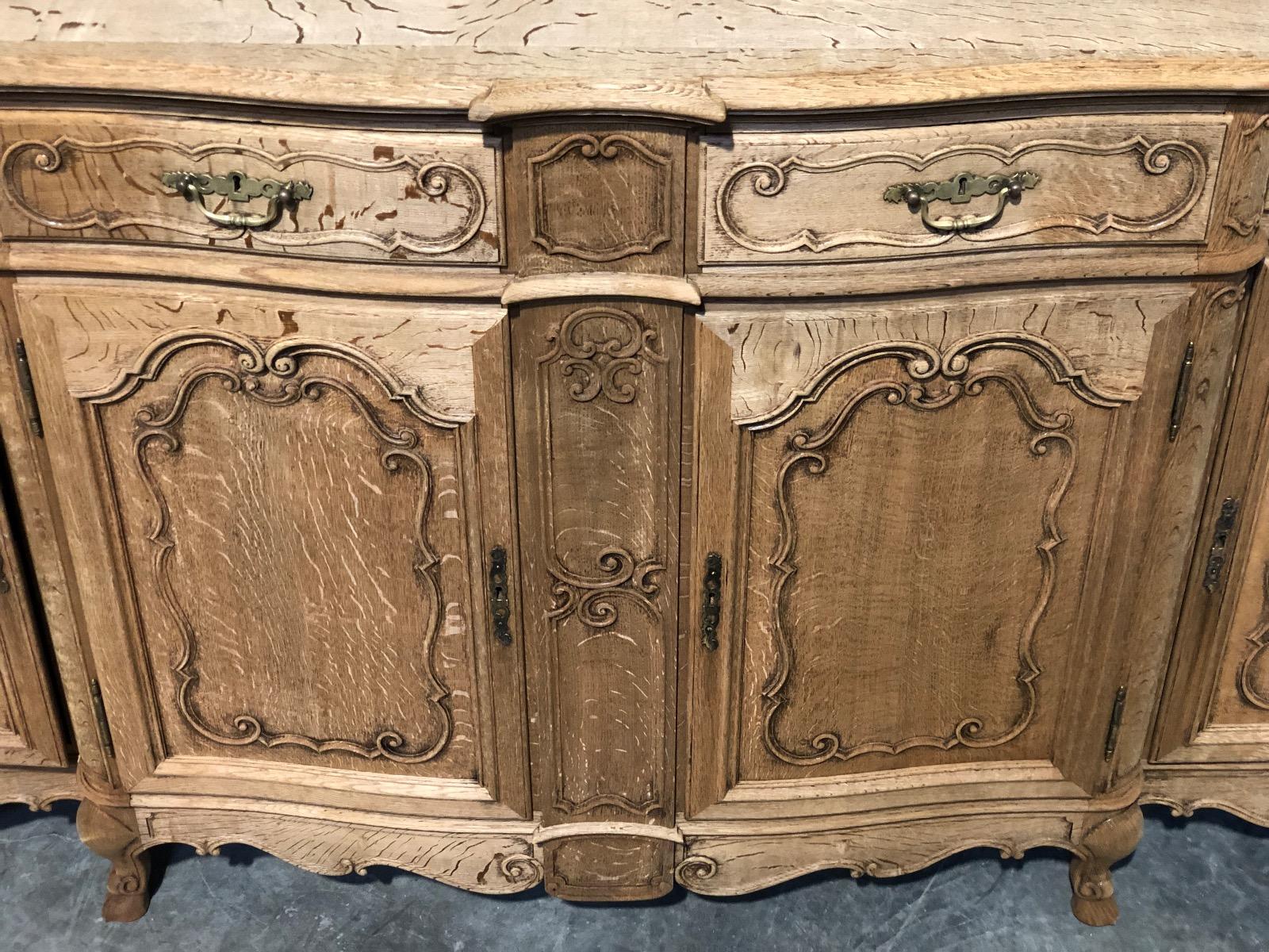 Bleached oak sideboard 