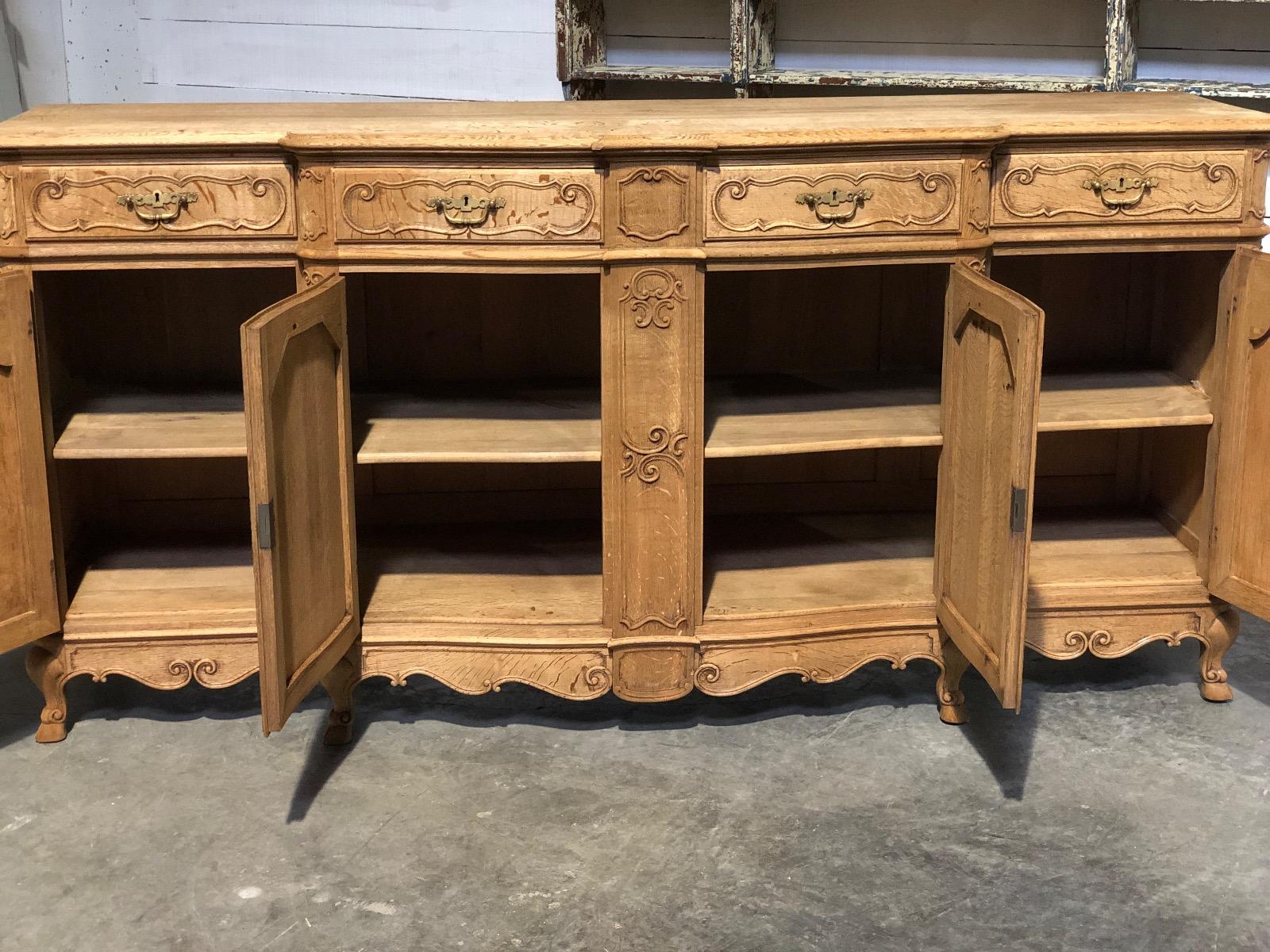 Bleached oak sideboard 