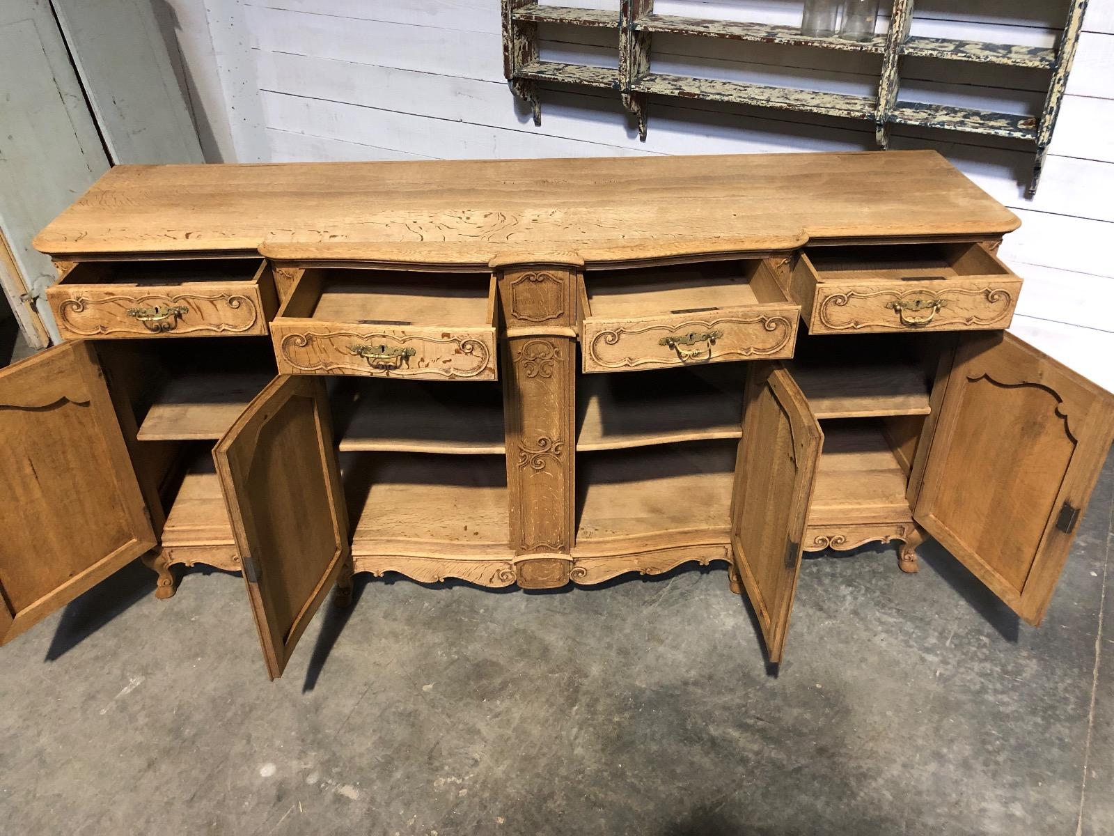 Bleached oak sideboard 