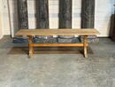 Bleached oak trestle table 