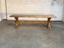 Bleached oak trestle table 