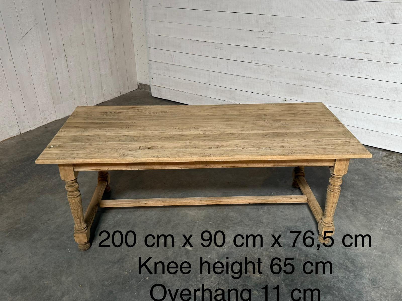 Bleached farmhouse table