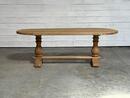 Bleached oak trestle table 