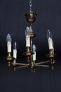 style Brass chandelier 1960