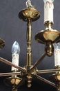 style Brass chandelier 1960