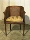 Chaise de bureau en noyer Louis XVI