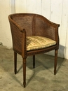 Chaise de bureau en noyer Louis XVI