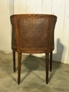 Chaise de bureau en noyer Louis XVI