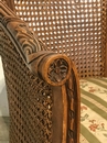Chaise de bureau en noyer Louis XVI