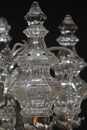 Chandelier in Crystal with Silver Frame, France 1900