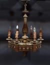 style Chandelier bronze and albast