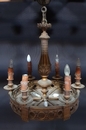 style Chandelier bronze and albast