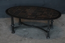 Coffee table style Oval table in iron 20 th century