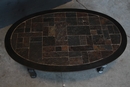 Coffee table style Oval table in iron 20 th century