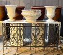 Concrete garden planters 