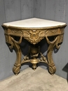 Console Napoléon III en style Louis XVI avec dessus en marbre France