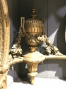 Console Napoléon III en style Louis XVI avec dessus en marbre France
