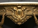 Console Napoléon III en style Louis XVI avec dessus en marbre France