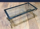 Table de salon style Design  en Metal et verre, France 20 eme