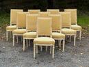 Exceptional set of 10 painted dining chairs 