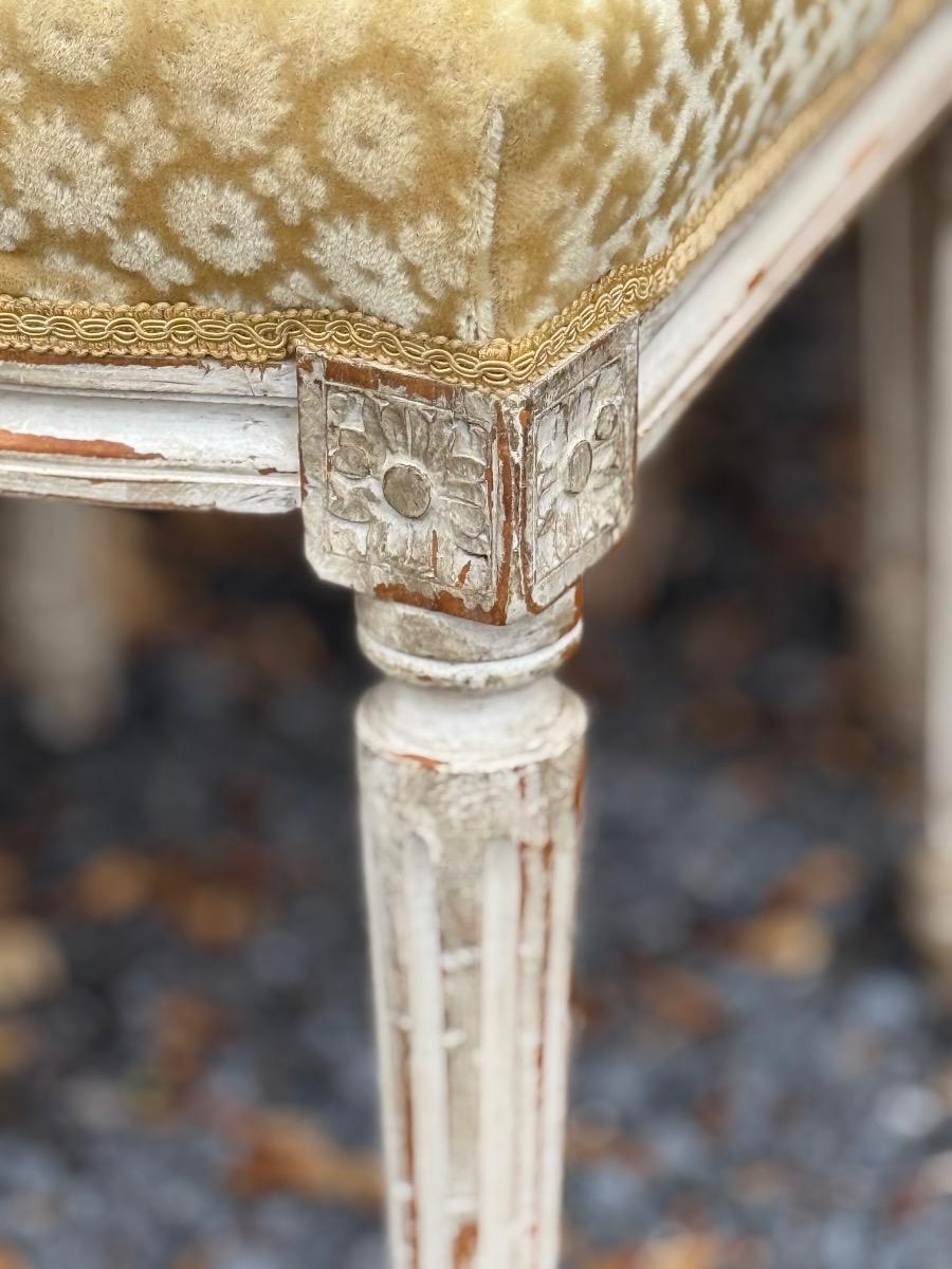 Exceptional set of 10 painted dining chairs 