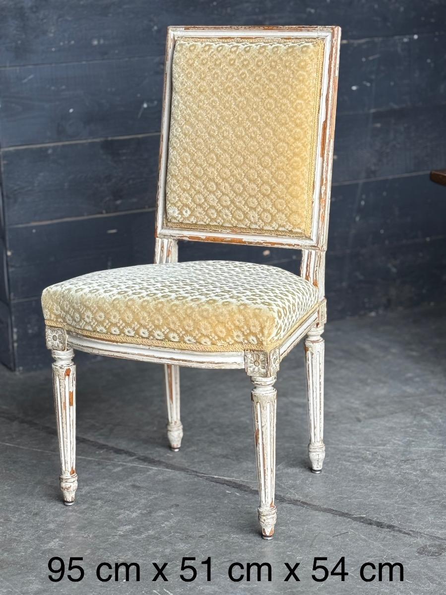 Exceptional set of 10 painted dining chairs 