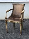 Fauteuil Directoire patiné