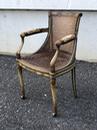 Fauteuil Directoire patiné