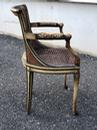 Fauteuil Directoire patiné