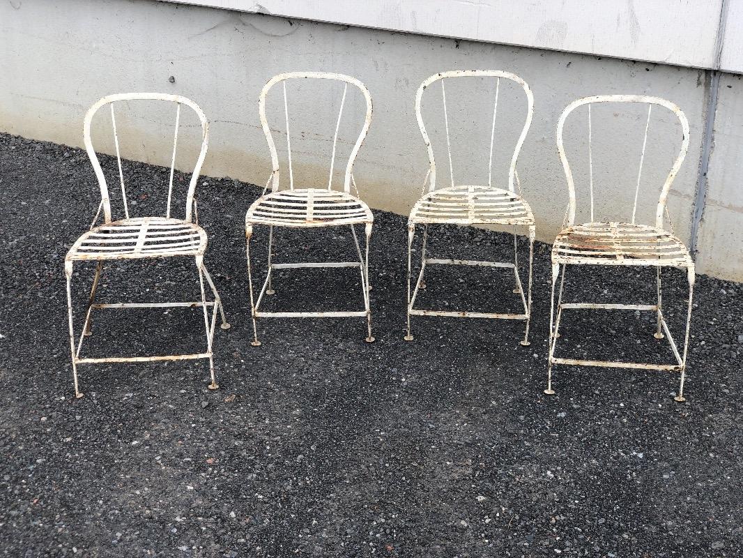 Four Antique Wrought Iron Garden Chairs Garden Items By Category European Antiques Decorative