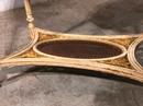 style French oval painted table with marble top  Napoléon III